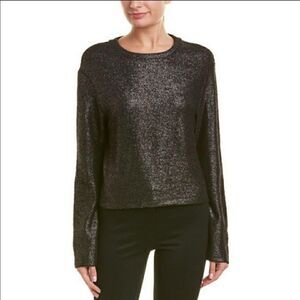Like new Reiss black metallic crew neck sweater